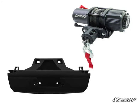 SuperATV Can-Am Maverick X3 Winch Mount Plate Kit - 64 Inch Wide / No, just the / 3500 lb