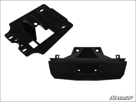 SuperATV Can-Am Maverick X3 Winch Mount Plate Kit - 72 Inch Wide / Yes, Plate + Frame Stiffener / No thank