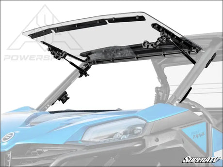 SuperATV CFMoto ZForce 800 Trail Scratch-Resistant Flip Windshield