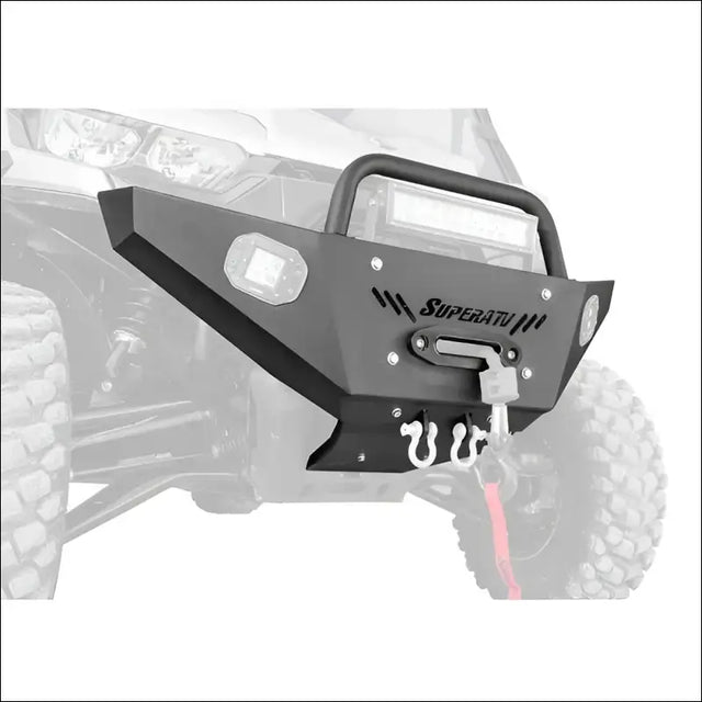 SuperATV Can-Am Defender Heavy Weight Front Bumper - Winch Ready - Bumpers