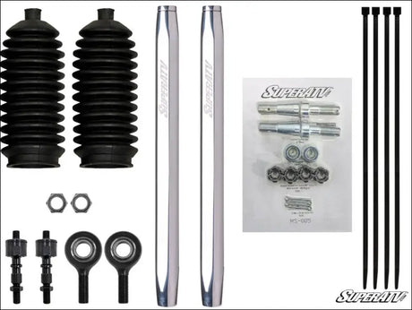 SuperATV Honda Pioneer 1000 Billet Aluminum Hex Tie Rod Kit - Rods