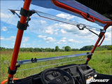 SuperATV Kawasaki Mule Pro Scratch Resistant Flip Windshield