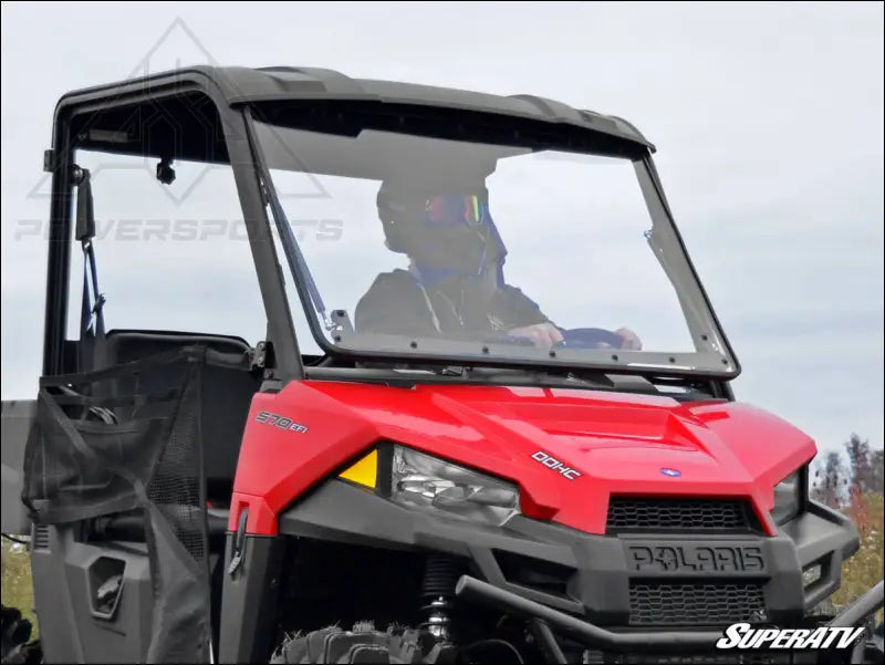 SuperATV Polaris Ranger Midsize Scratch Resistant Flip Windshield