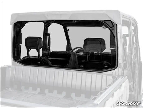 SuperATV Polaris Ranger XD 1500 Scratch-Resistant Rear Windshield - Standard Polycarbonate - Light Tint