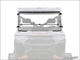SuperATV Polaris Ranger XP Kinetic Scratch Resistant Flip Down Windshield - Polycarbonate - Clear