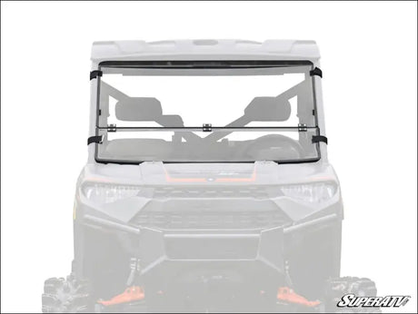 SuperATV Polaris Ranger XP Kinetic Scratch Resistant Flip Down Windshield - Polycarbonate - Clear