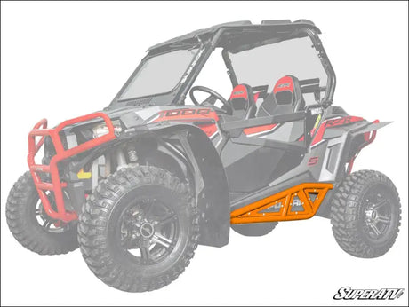 SuperATV Polaris RZR 900 Heavy-Duty Tube Rock Sliders - Orange - Nerf Bars
