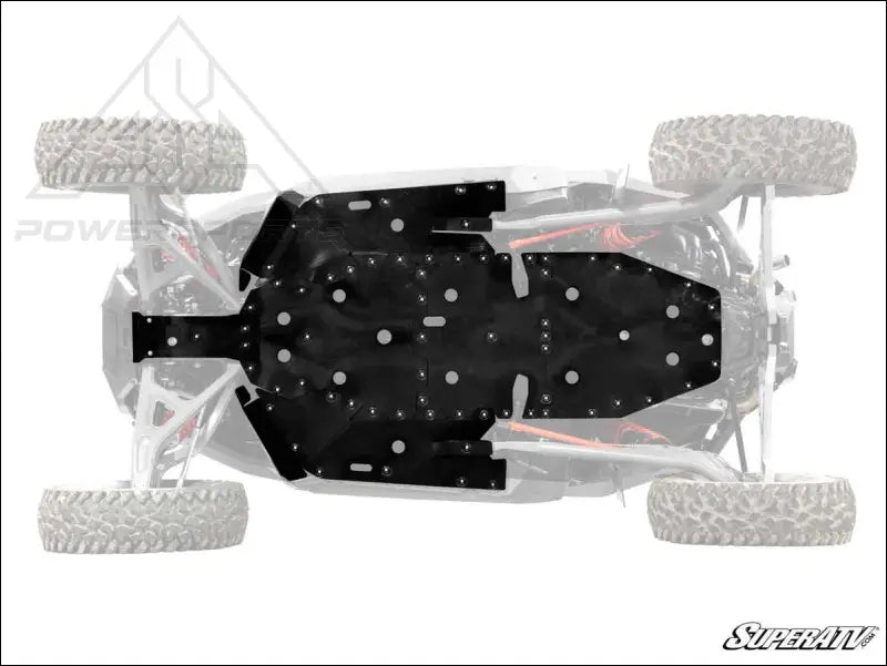 SuperATV Polaris RZR Turbo R Full Skid Plate - Plates