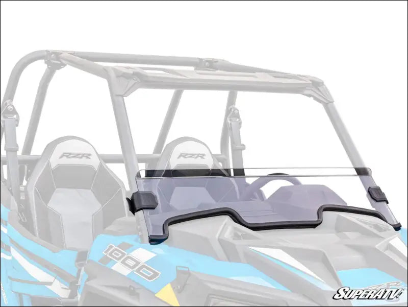 SuperATV Polaris RZR XP 1000 Half Windshield - 2019-2023 / Standard Polycarbonate - Dark Tint