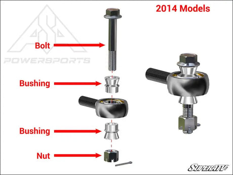 SuperATV Polaris RZR XP 1000 Heavy Duty Tie Rod Kit - Rods