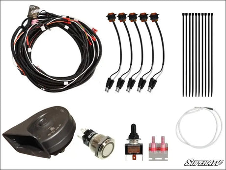 SuperATV Polaris RZR XP 1000 Plug and Play Turn Signal Kit - Toggle Switch Dash Horn / 4 Seat with Ride Command / 2018