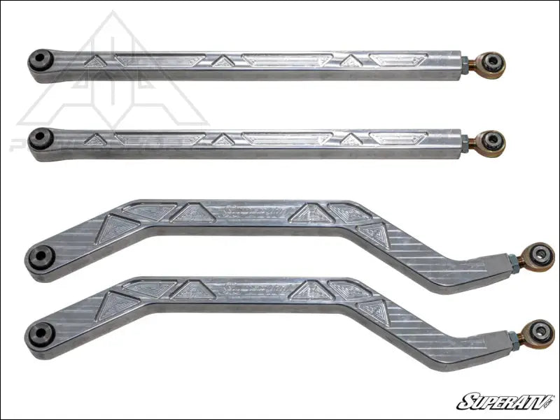 SuperATV Polaris RZR XP Turbo High Clearance Billet Aluminum Radius Arms - Rods