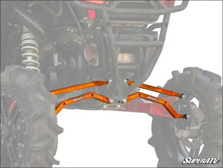 SuperATV Polaris RZR XP Turbo High Clearance Boxed Radius Arms - Orange - Rods
