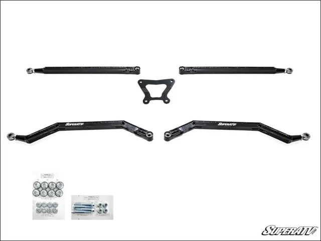 SuperATV Polaris RZR XP Turbo S Boxed High Clearance Radius Arms - Black - Rods