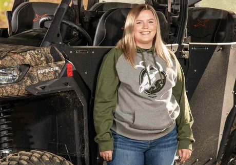 SuperATV Green and Gray Skull Hoodie