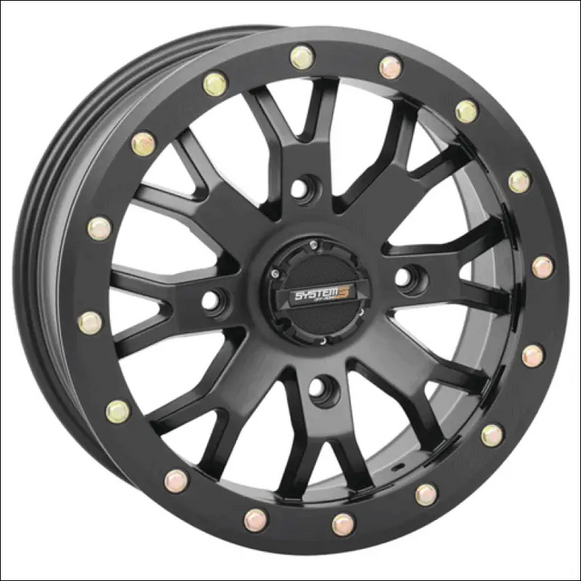System 3 SB-4 Beadlock Wheel Black - 15x7 / 4 + 3 / 4x156 - Wheels