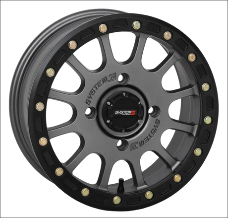 System 3 SB-5 Beadlock Wheel Matte Gunmetal - 15x10 / 5 + 5 / 4x156 - Wheels