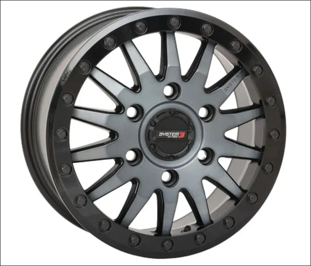 System 3 SB-8 Beadlock Wheel 6-Lug - Matte Brushed Grey - 15x7 / 6x5.5 / 5 + 2 ( + 38mm) - Wheels