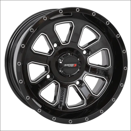 System 3 ST-4 Wheel Gloss Black - 14x7 / 2 + 5 / 4x110 - Wheels