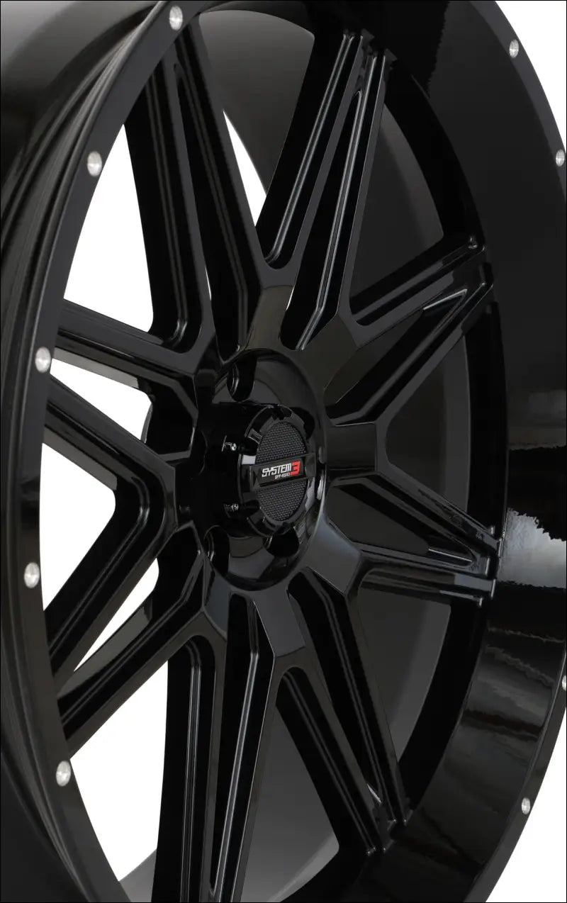 System 3 ST-7 Wheel - Gloss Black - 24x9 / 5x4.5 / 5 + 4 - Wheels