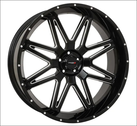 System 3 ST-7 Wheel - Gloss Black/Milled - 20x7 / 5x4.5 / 4 + 3 - Wheels