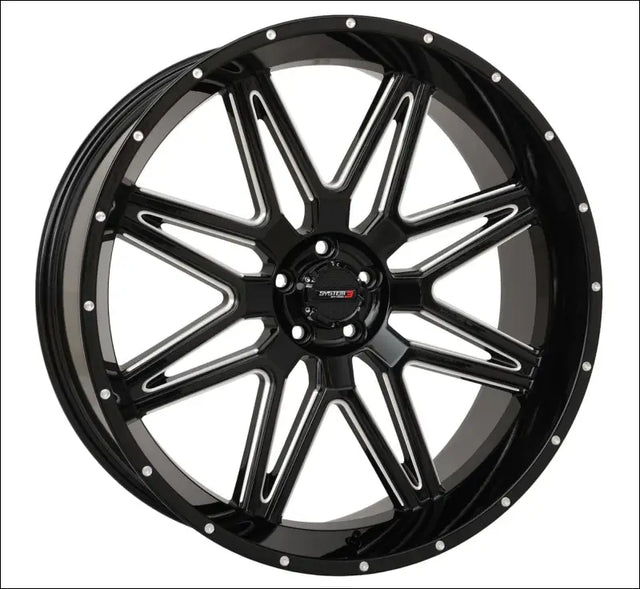 System 3 ST-7 Wheel - Gloss Black/Milled - 20x7 / 5x4.5 / 4 + 3 - Wheels