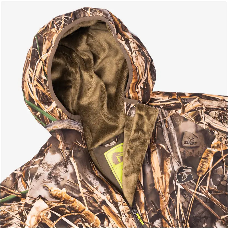 Waterproof 1/2 Zip Bog Hoodie | Mens - Realtree Max-7 - Large - Outerwear