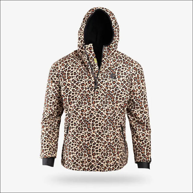 Waterproof 1/2 Zip Bog Hoodie | Womens - Leopard/Black - Small - Outerwear