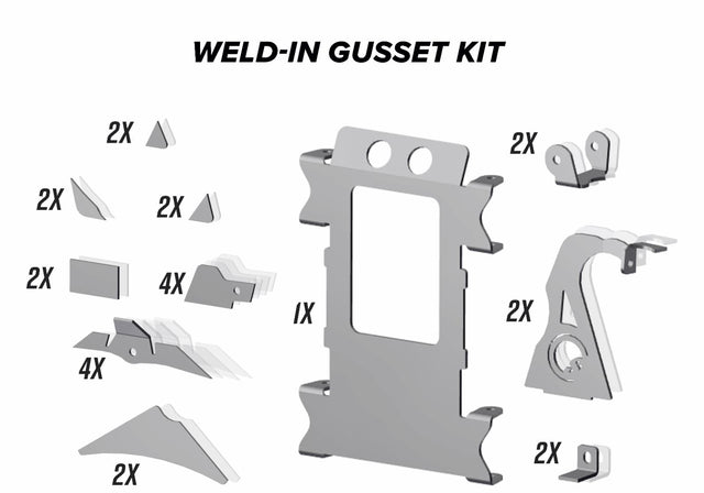 Polaris RZR XP Turbo Weld-In Gusset Kit